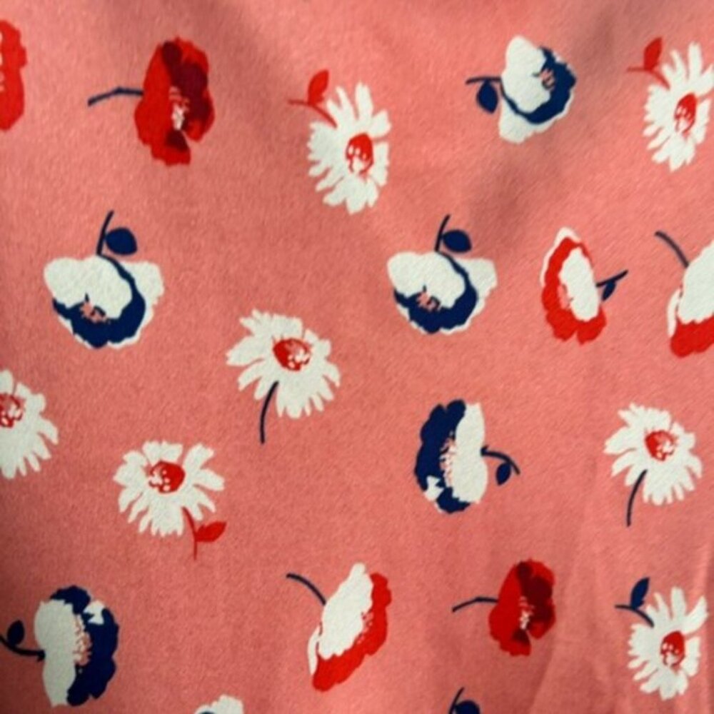 LOFT Floral coral Skirt L - Picture 6 of 6